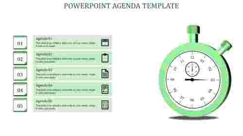 powerpoint agenda template-powerpoint agenda template-5-Green
